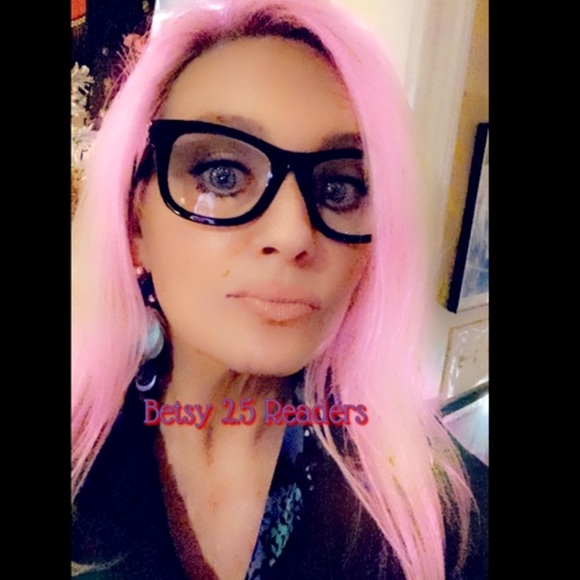 BETSY JOHNSON *RARE* black thick frame readers - Picture 3 of 9